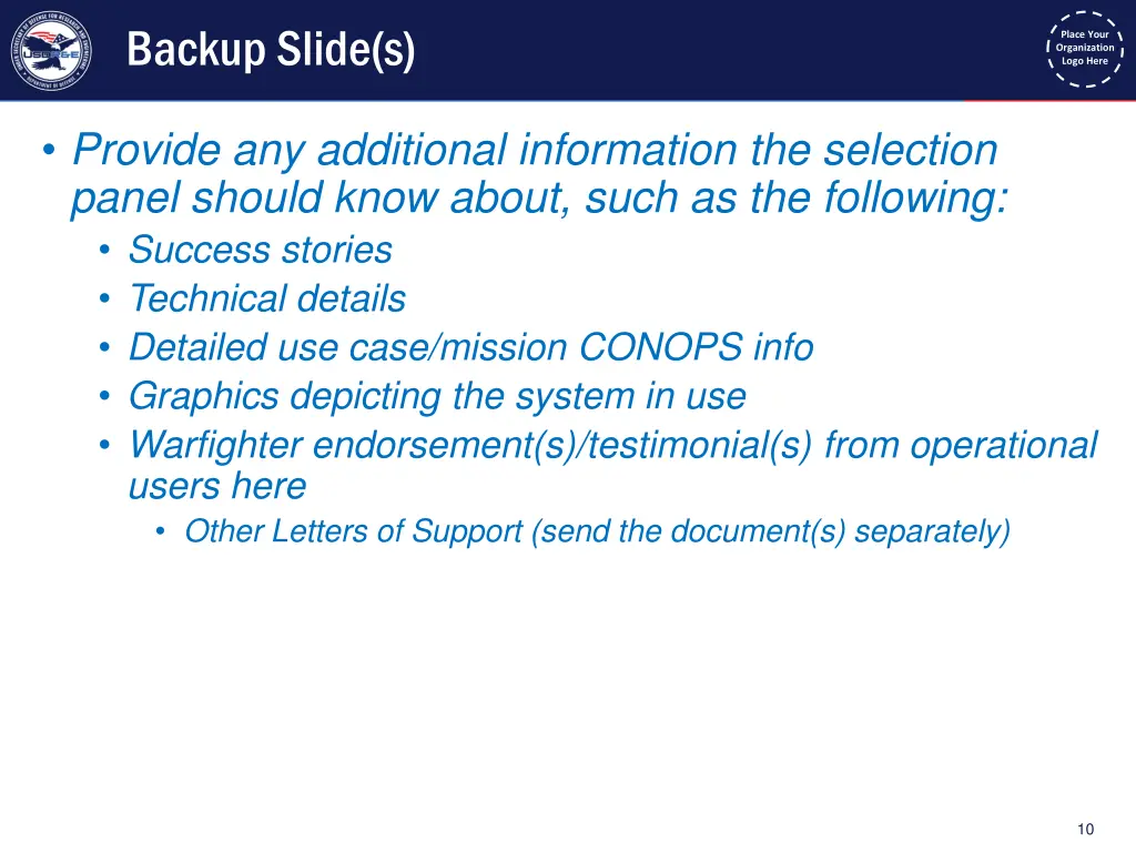 backup slide s