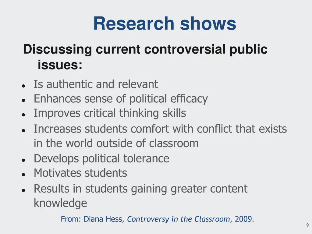 research shows