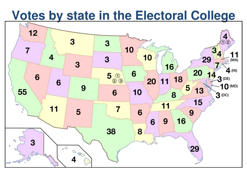 votes by state in the electoral college