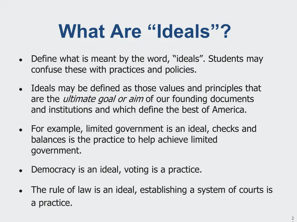 what are ideals
