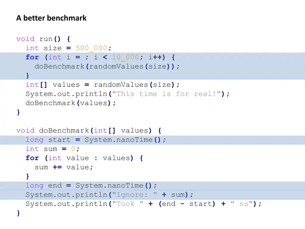a better benchmark