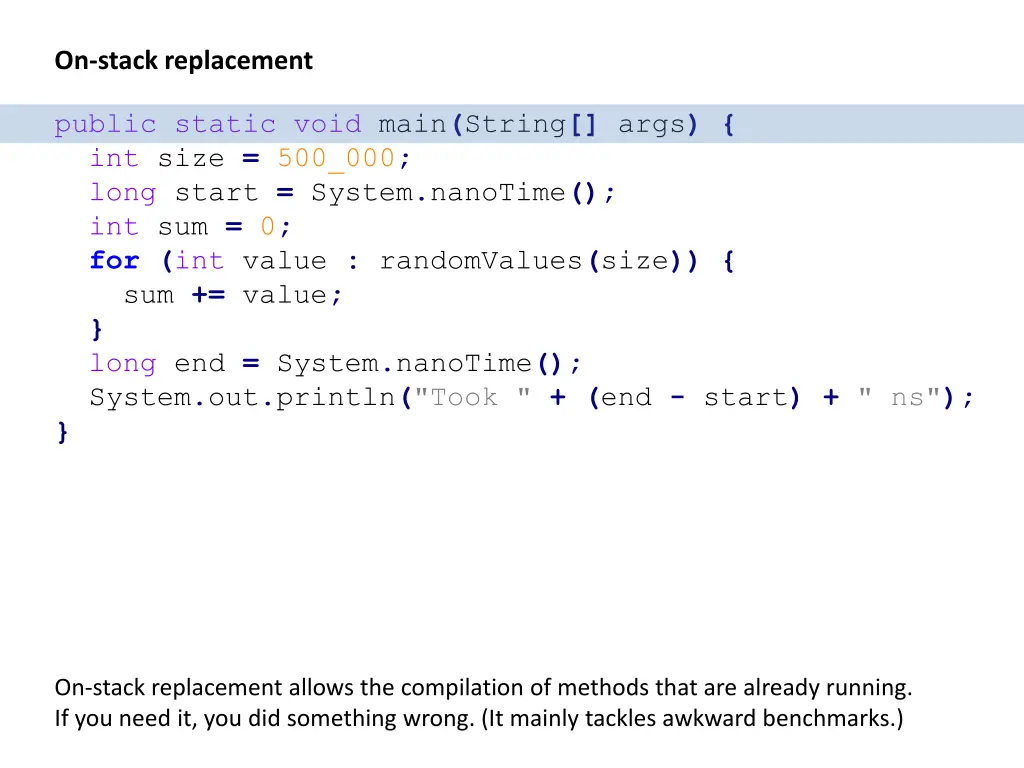 on stack replacement