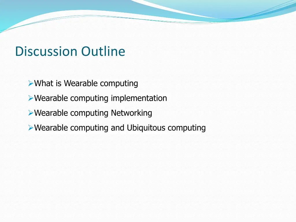 discussion outline