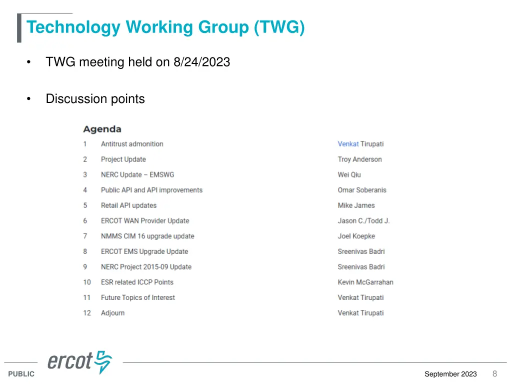 technology working group twg