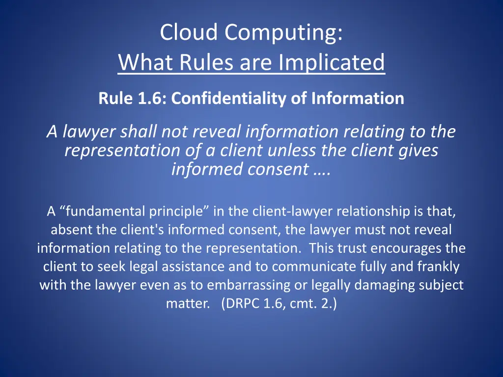 cloud computing what rules are implicated 2