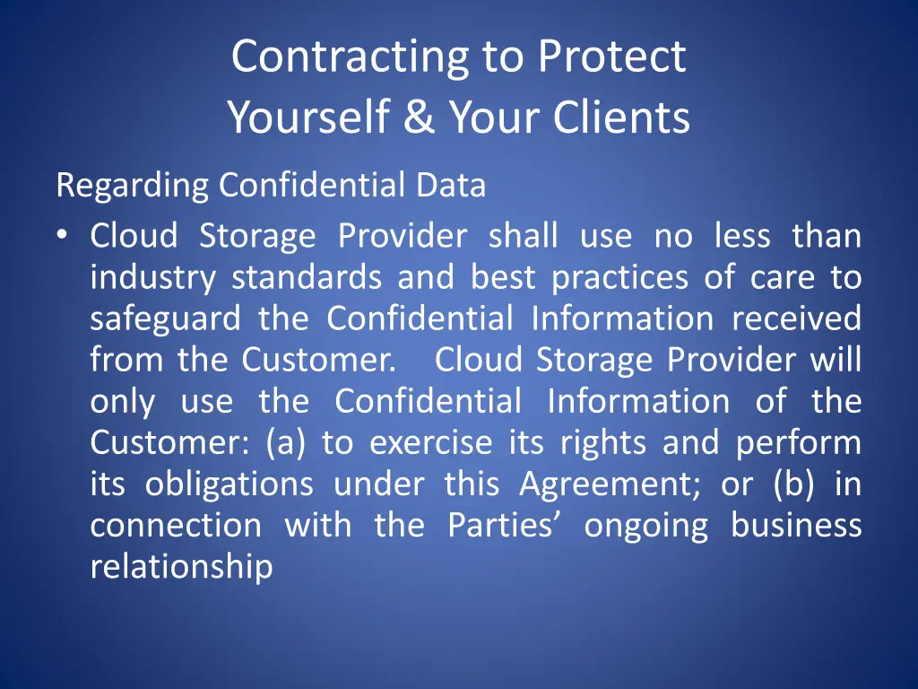 contracting to protect yourself your clients 2
