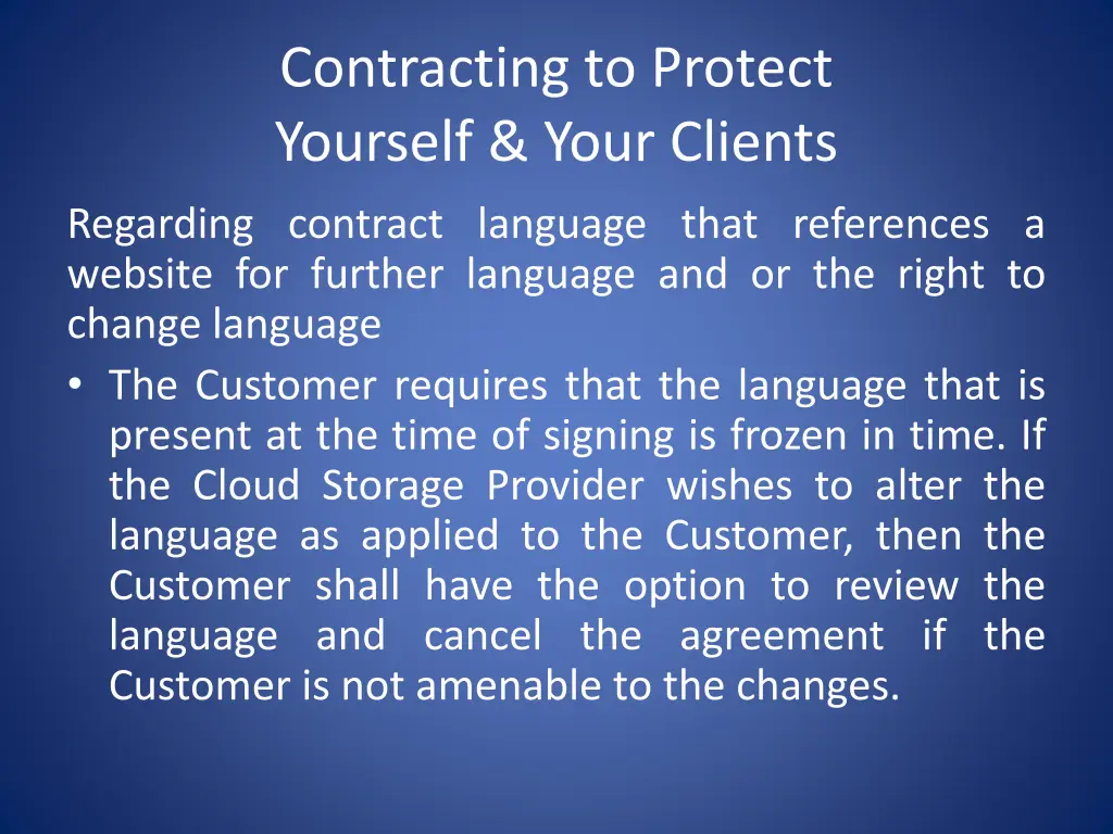 contracting to protect yourself your clients 3