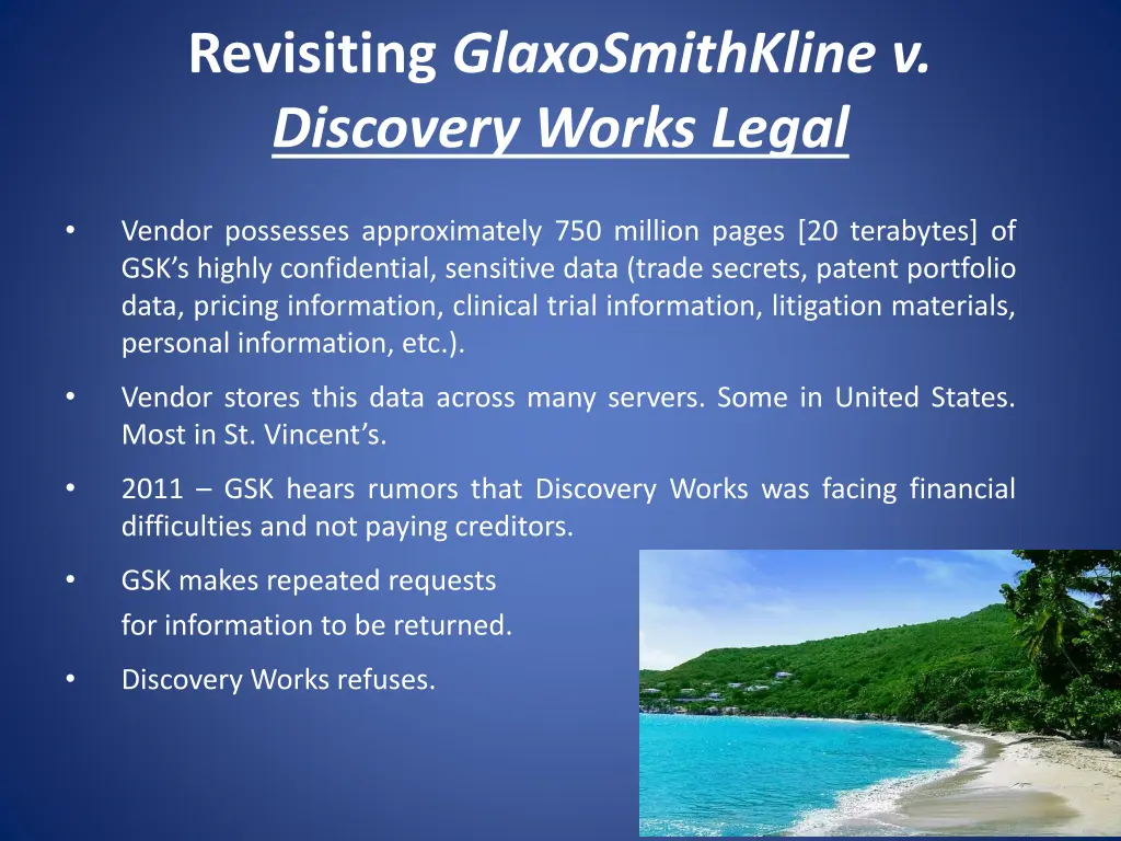 revisiting glaxosmithkline v discovery works legal 1