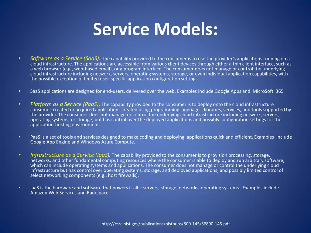 service models