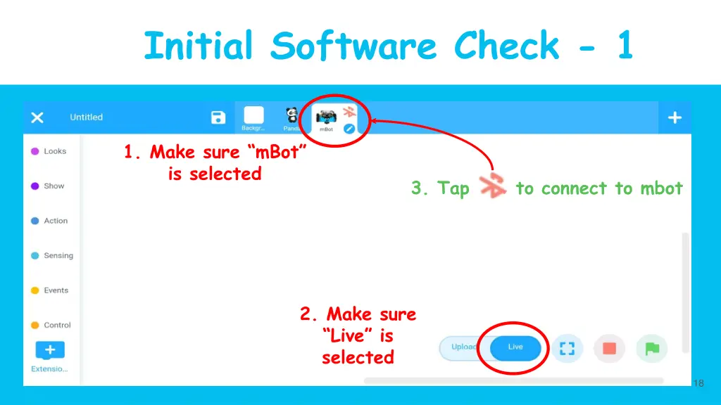 initial software check