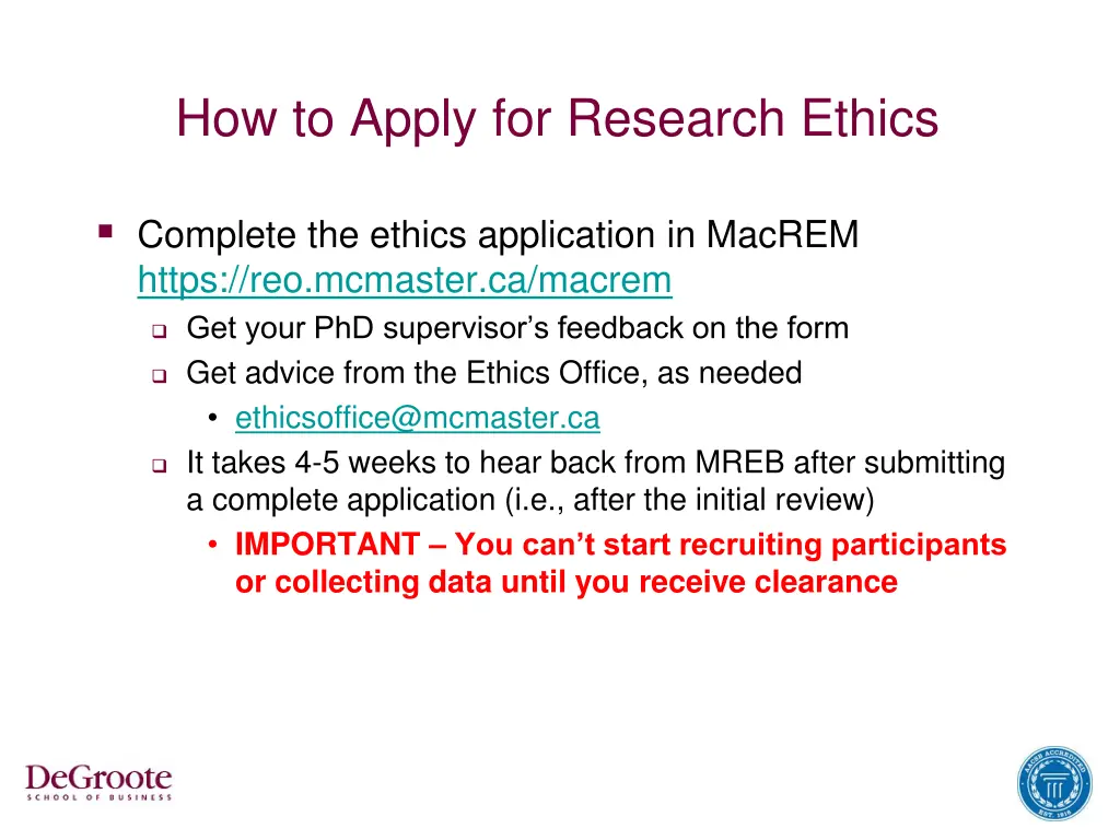 how to apply for research ethics