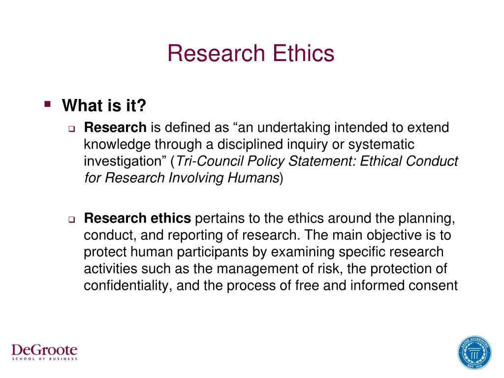 research ethics