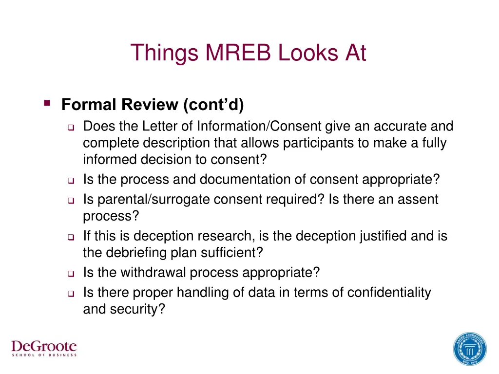 things mreb looks at 2