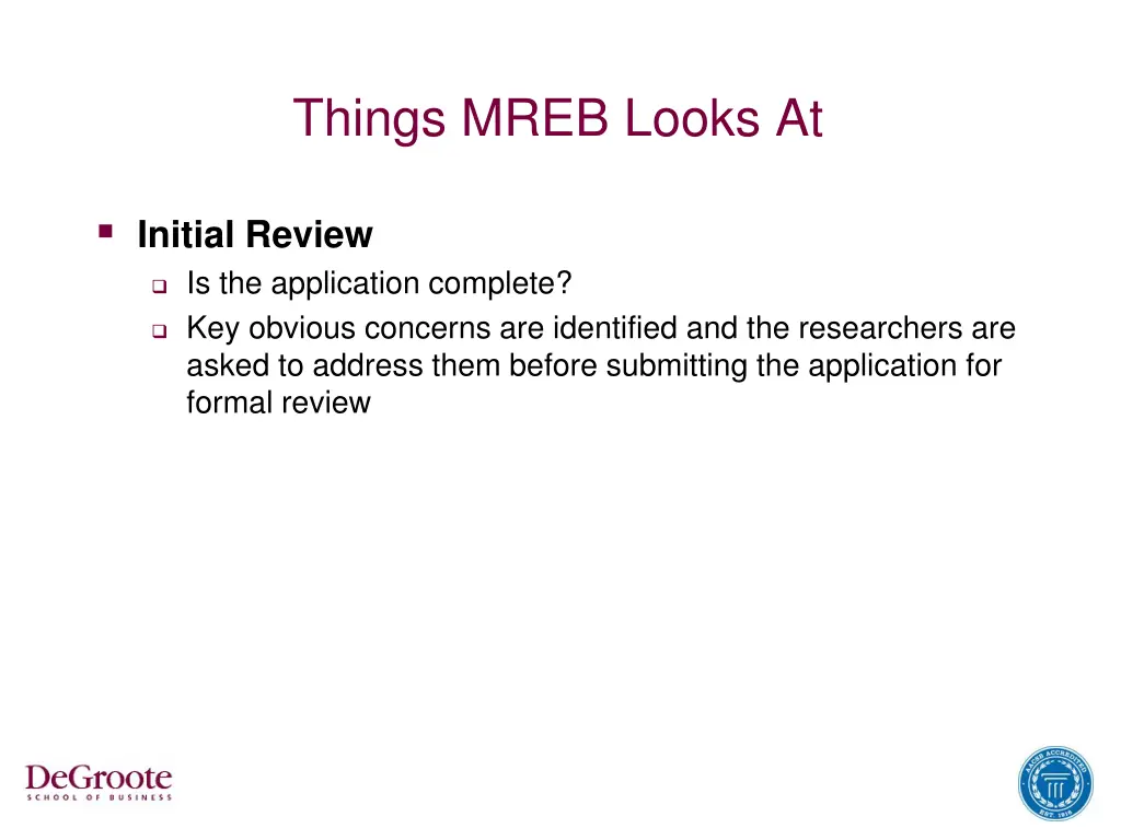 things mreb looks at