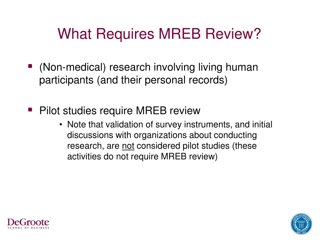 what requires mreb review