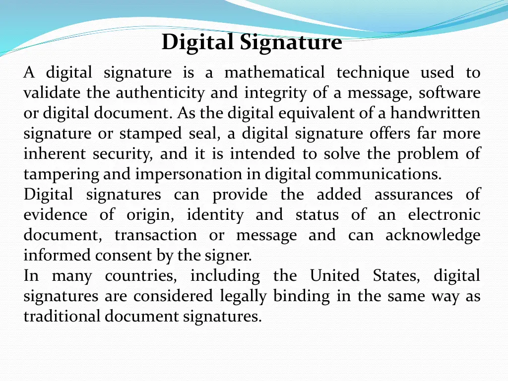 digital signature