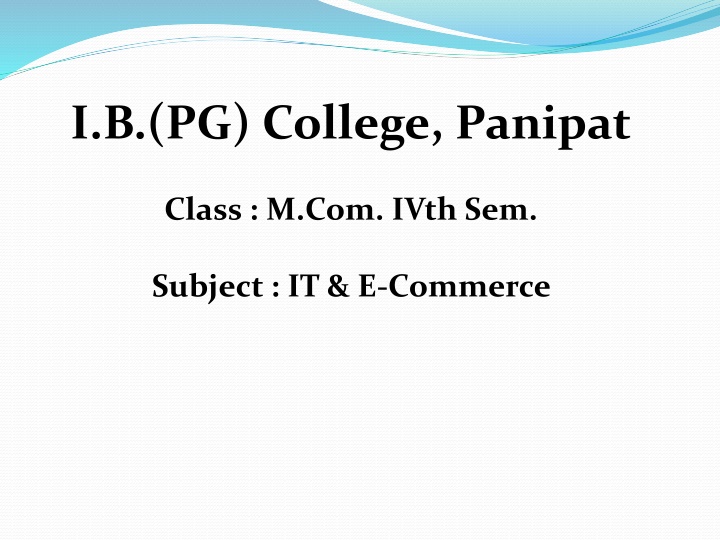 i b pg college panipat