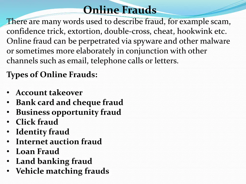 online frauds
