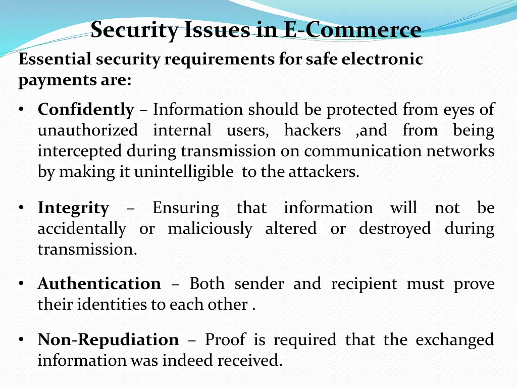 security issues in e commerce 1