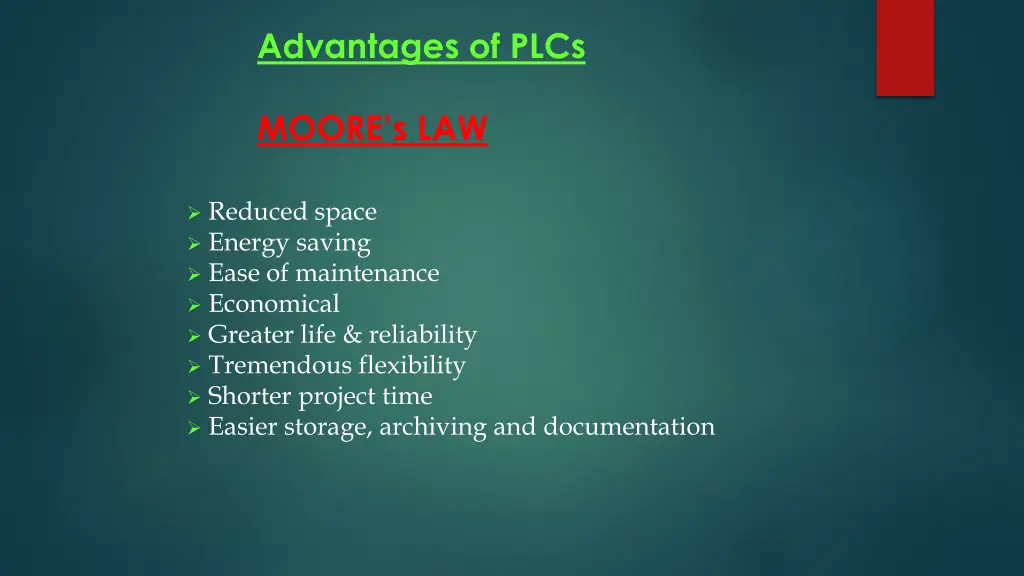 advantages of plcs