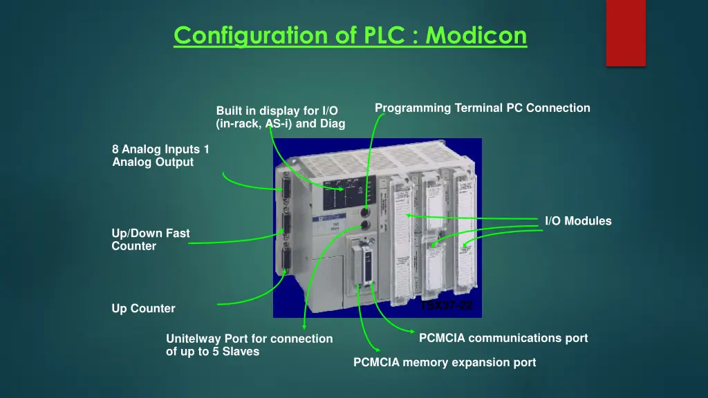 configuration of plc modicon