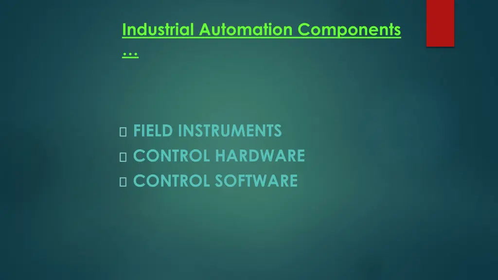 industrial automation components