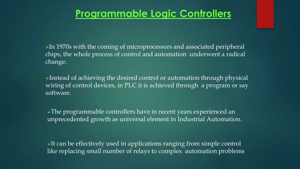 programmable logic controllers