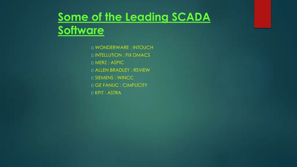some of the leading scada software