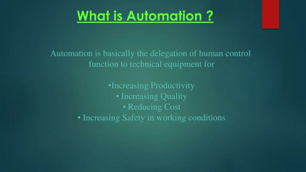 what is automation