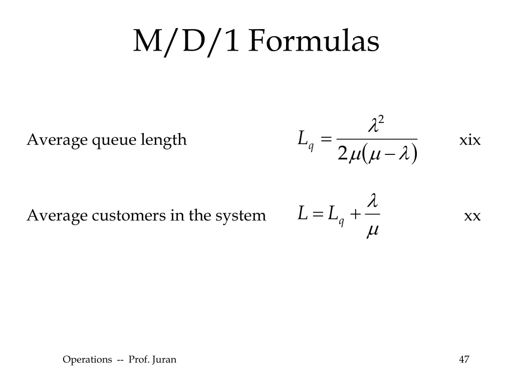 m d 1 formulas