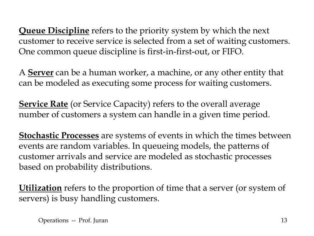 queue discipline refers to the priority system