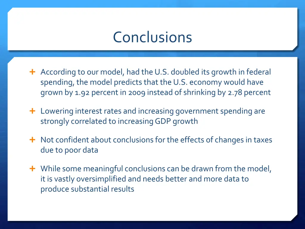 conclusions