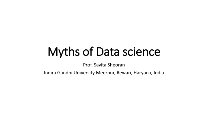 myths of data science myths of data science