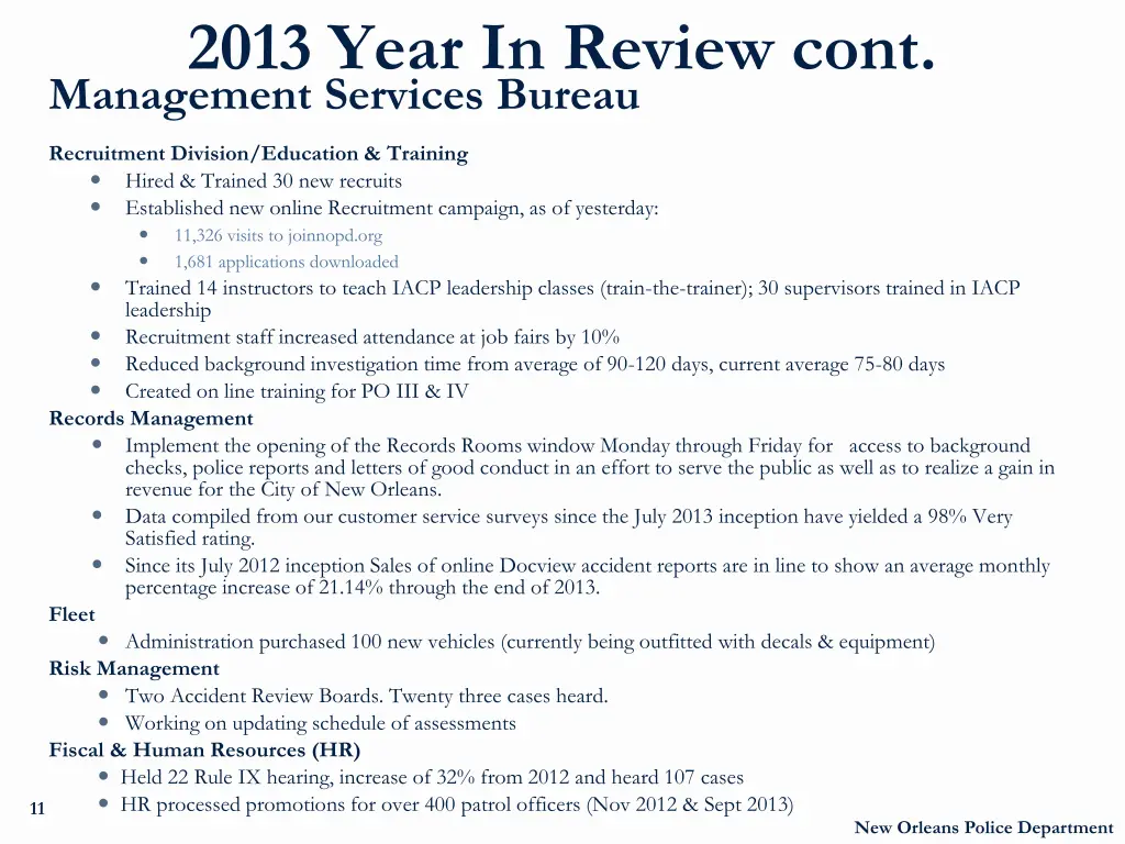 2013 year in review cont management services