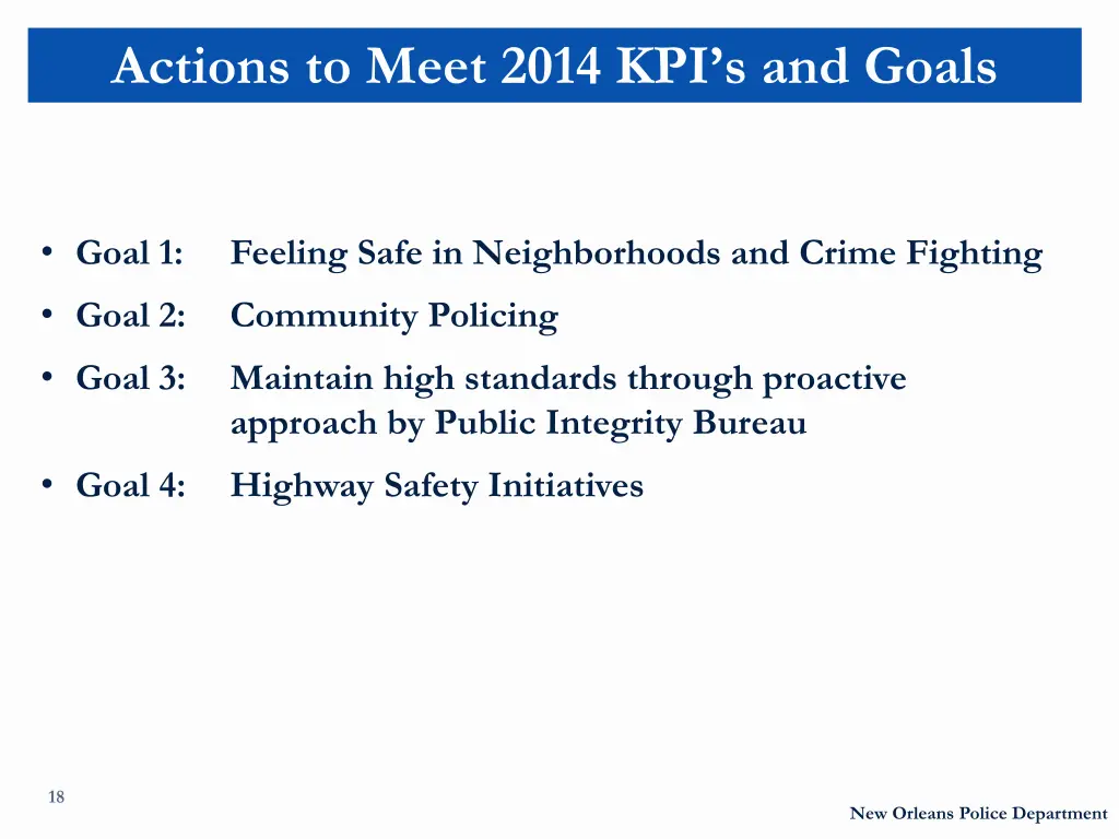 actions to meet 2014 kpi s and goals
