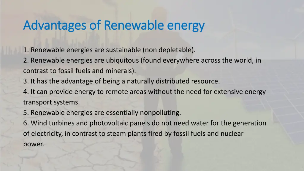 advantages of renewable energy advantages