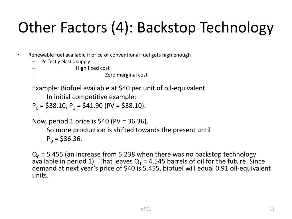 other factors 4 backstop technology