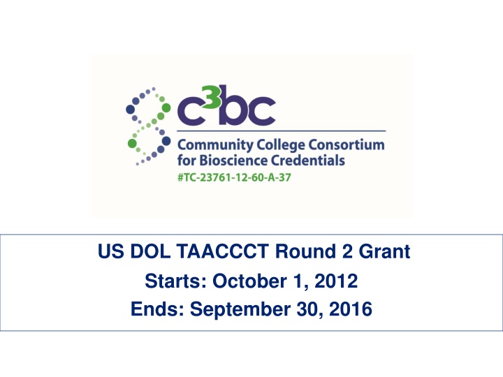 us dol taaccct round 2 grant starts october