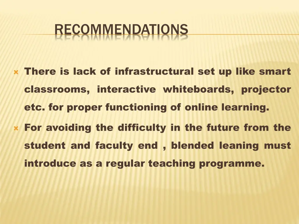 recommendations