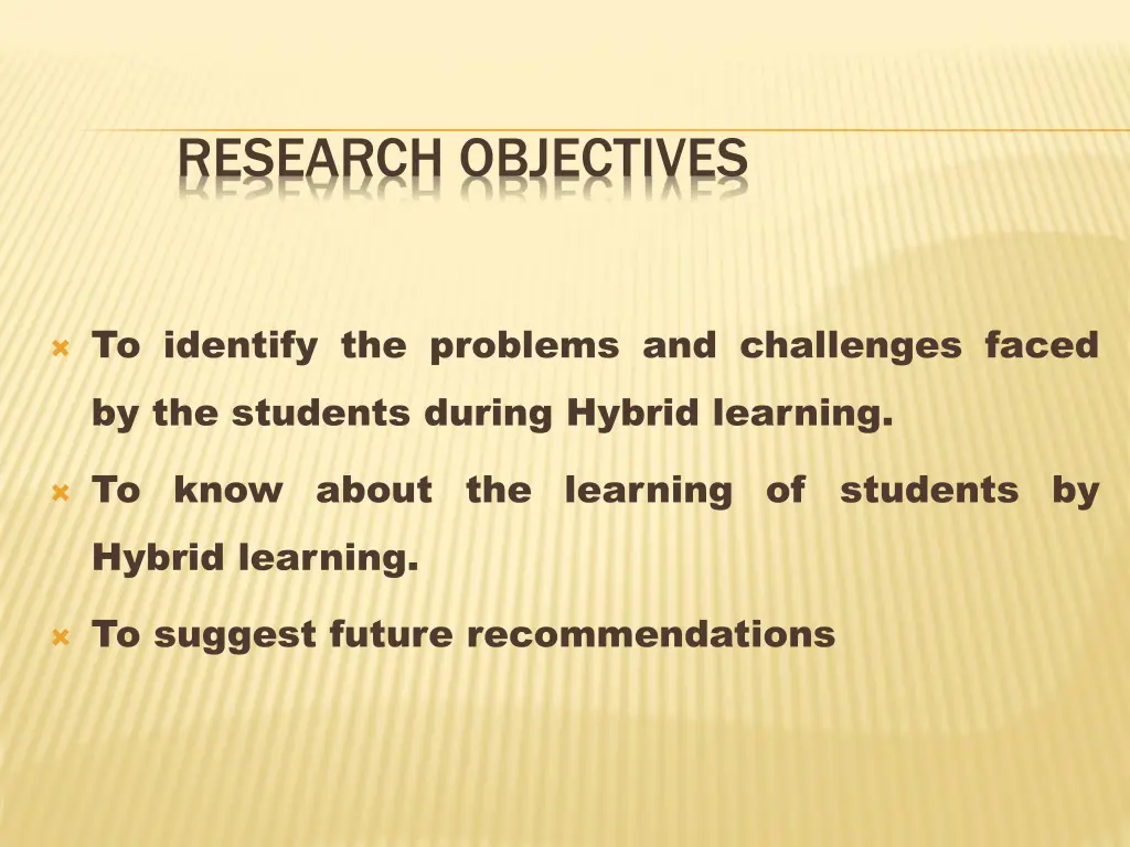 research objectives