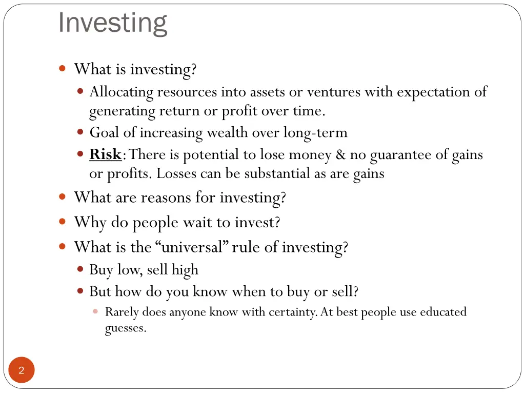 investing