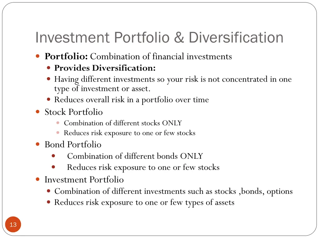 investment portfolio diversification