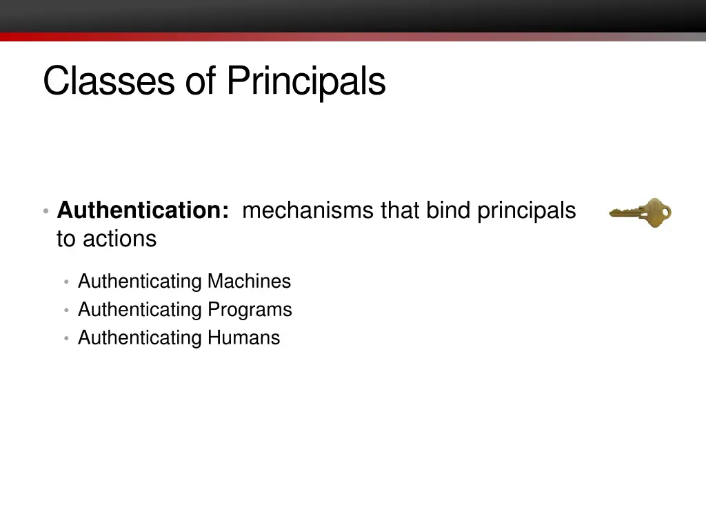 classes of principals