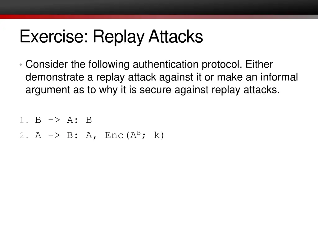 exercise replay attacks