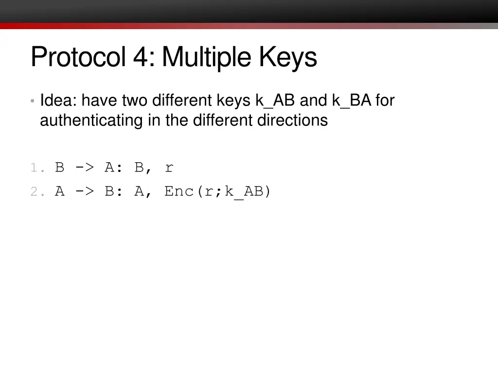 protocol 4 multiple keys