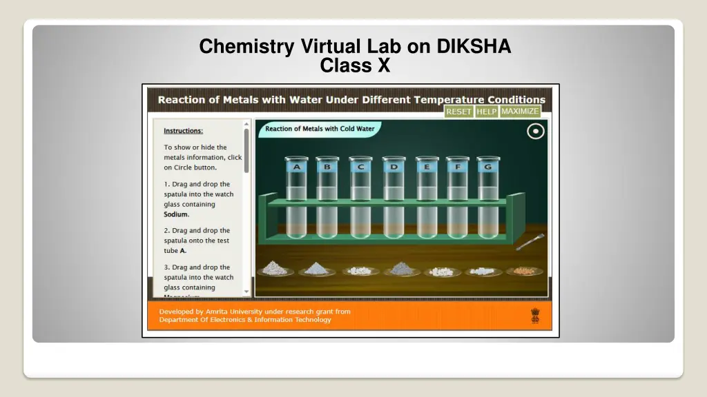 chemistry virtual lab on diksha class x
