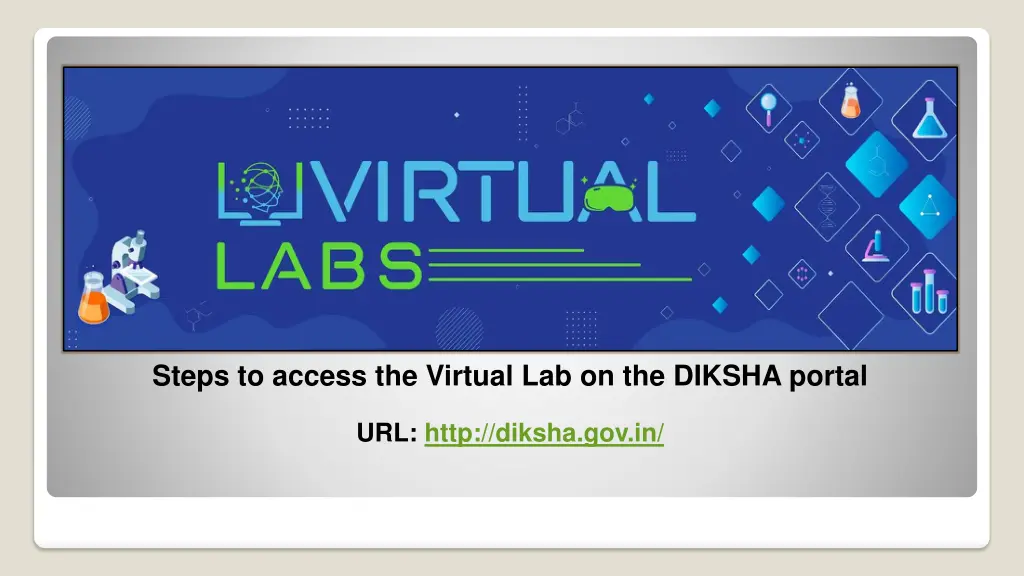 steps to access the virtual lab on the diksha