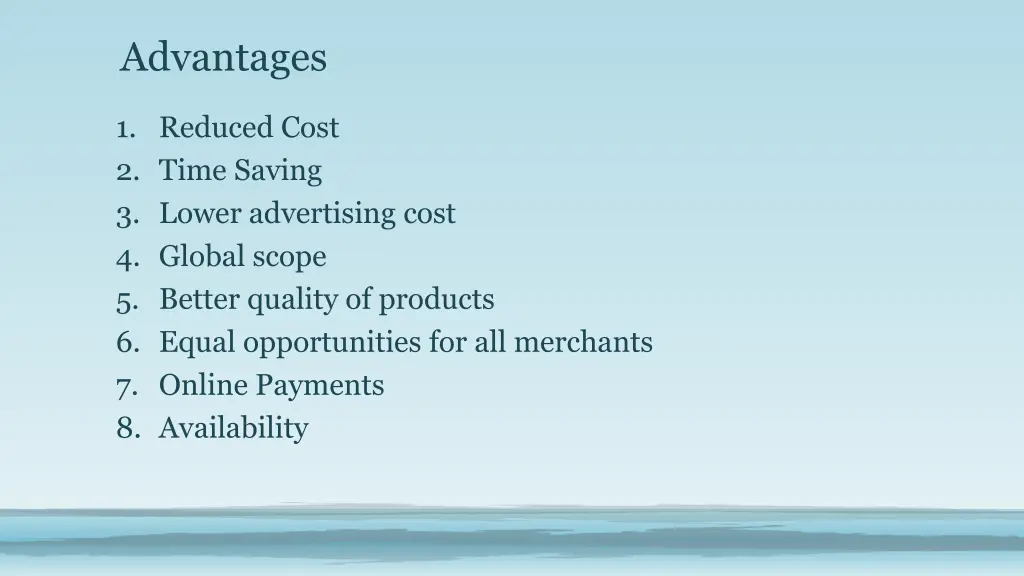 advantages