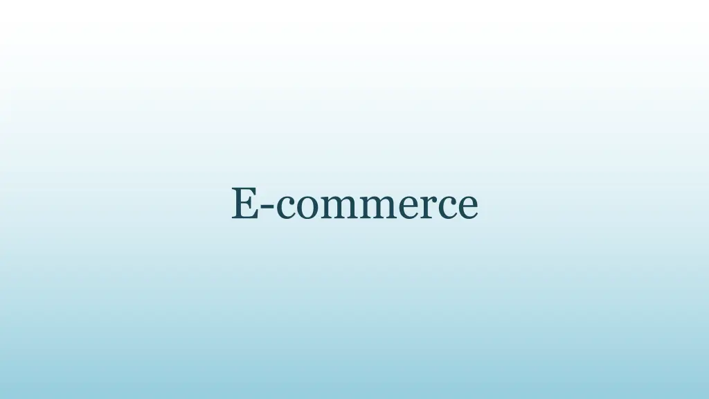 e commerce
