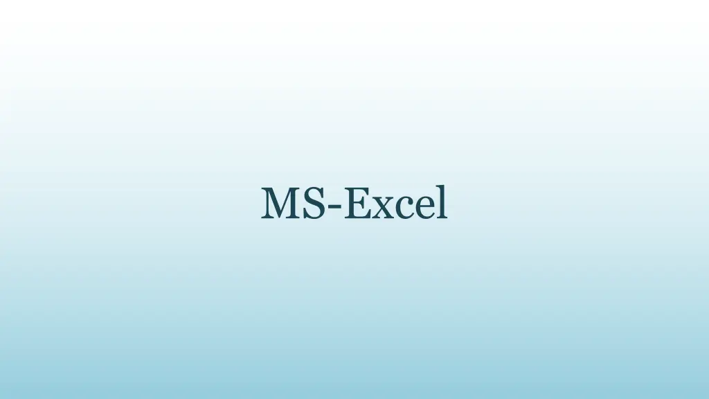 ms excel
